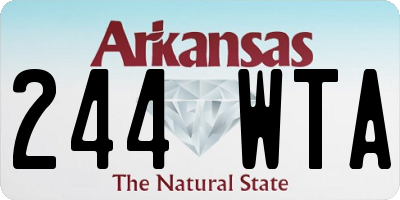 AR license plate 244WTA
