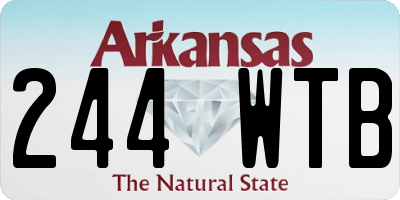 AR license plate 244WTB
