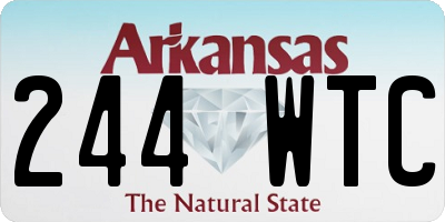 AR license plate 244WTC