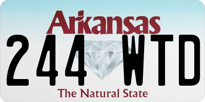AR license plate 244WTD