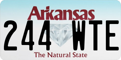 AR license plate 244WTE