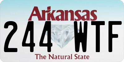 AR license plate 244WTF
