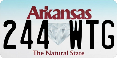 AR license plate 244WTG