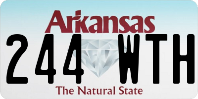 AR license plate 244WTH