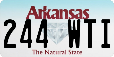AR license plate 244WTI
