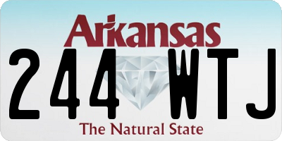 AR license plate 244WTJ