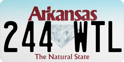 AR license plate 244WTL