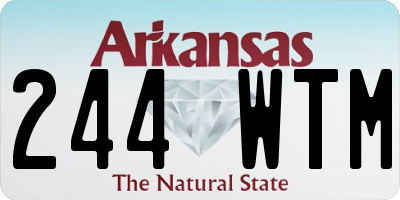 AR license plate 244WTM