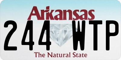 AR license plate 244WTP