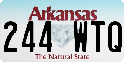 AR license plate 244WTQ