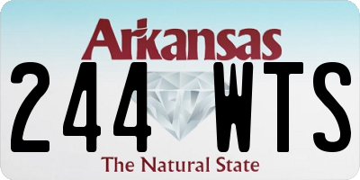 AR license plate 244WTS