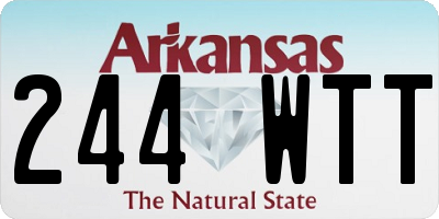 AR license plate 244WTT