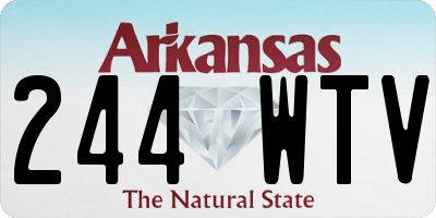 AR license plate 244WTV