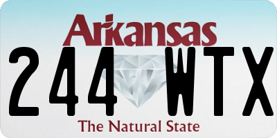 AR license plate 244WTX