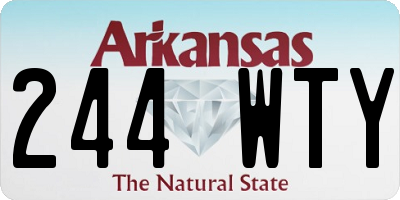 AR license plate 244WTY