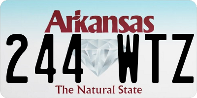 AR license plate 244WTZ