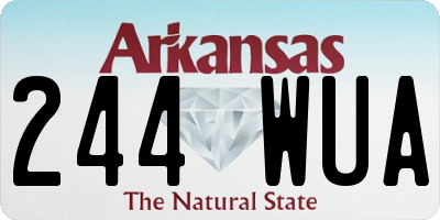 AR license plate 244WUA