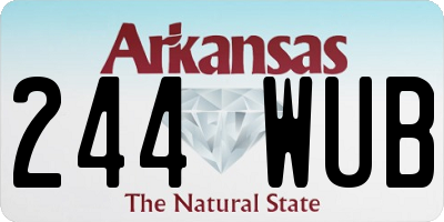 AR license plate 244WUB