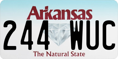 AR license plate 244WUC