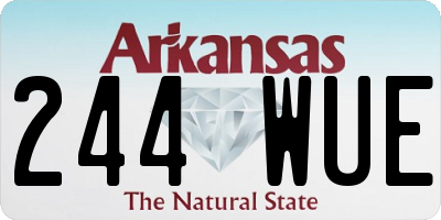 AR license plate 244WUE