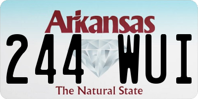 AR license plate 244WUI