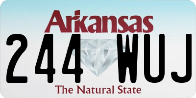 AR license plate 244WUJ