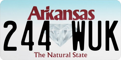AR license plate 244WUK