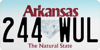 AR license plate 244WUL