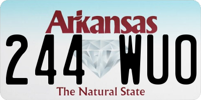 AR license plate 244WUO