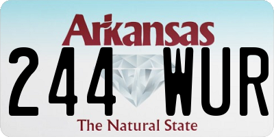 AR license plate 244WUR