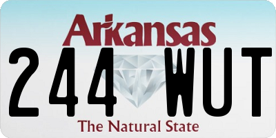 AR license plate 244WUT