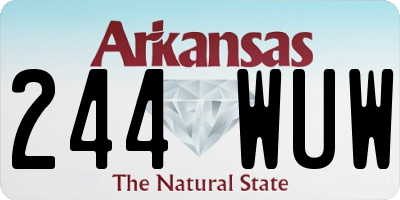 AR license plate 244WUW
