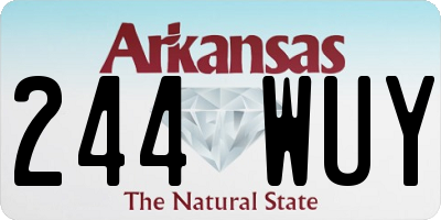 AR license plate 244WUY