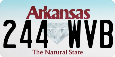 AR license plate 244WVB