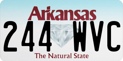 AR license plate 244WVC