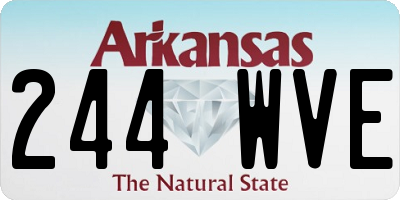 AR license plate 244WVE