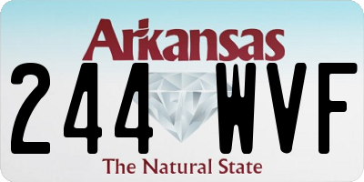 AR license plate 244WVF