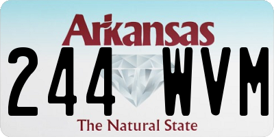 AR license plate 244WVM
