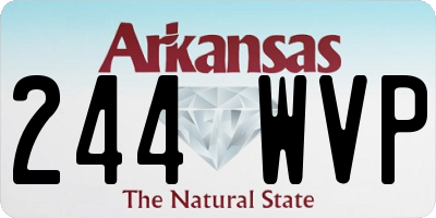 AR license plate 244WVP