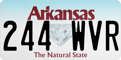 AR license plate 244WVR