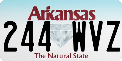 AR license plate 244WVZ