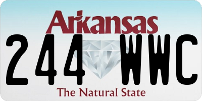 AR license plate 244WWC