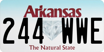 AR license plate 244WWE