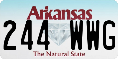 AR license plate 244WWG