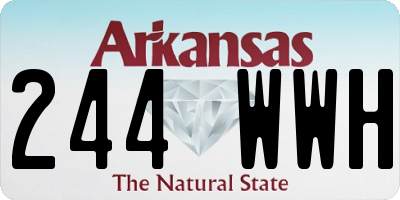 AR license plate 244WWH