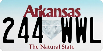 AR license plate 244WWL