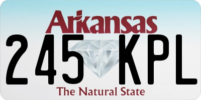 AR license plate 245KPL