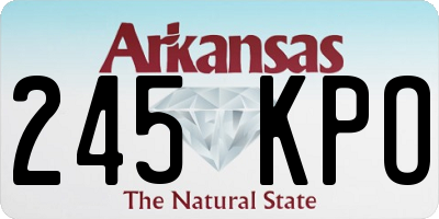 AR license plate 245KPO