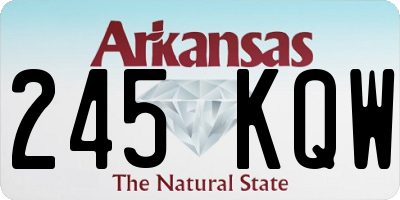 AR license plate 245KQW