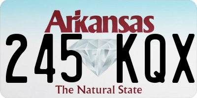 AR license plate 245KQX